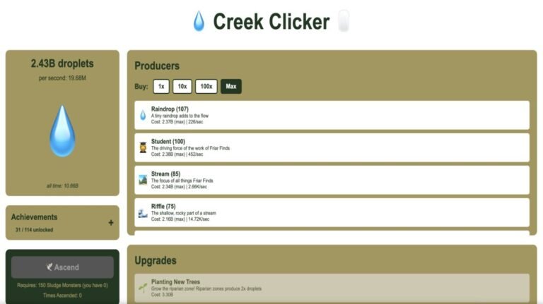 Creek Clicker – Mobile